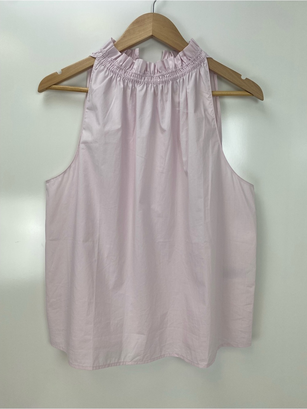 Banana Republic Pale Pink Sleeveless Ruffle-Neck Camisole